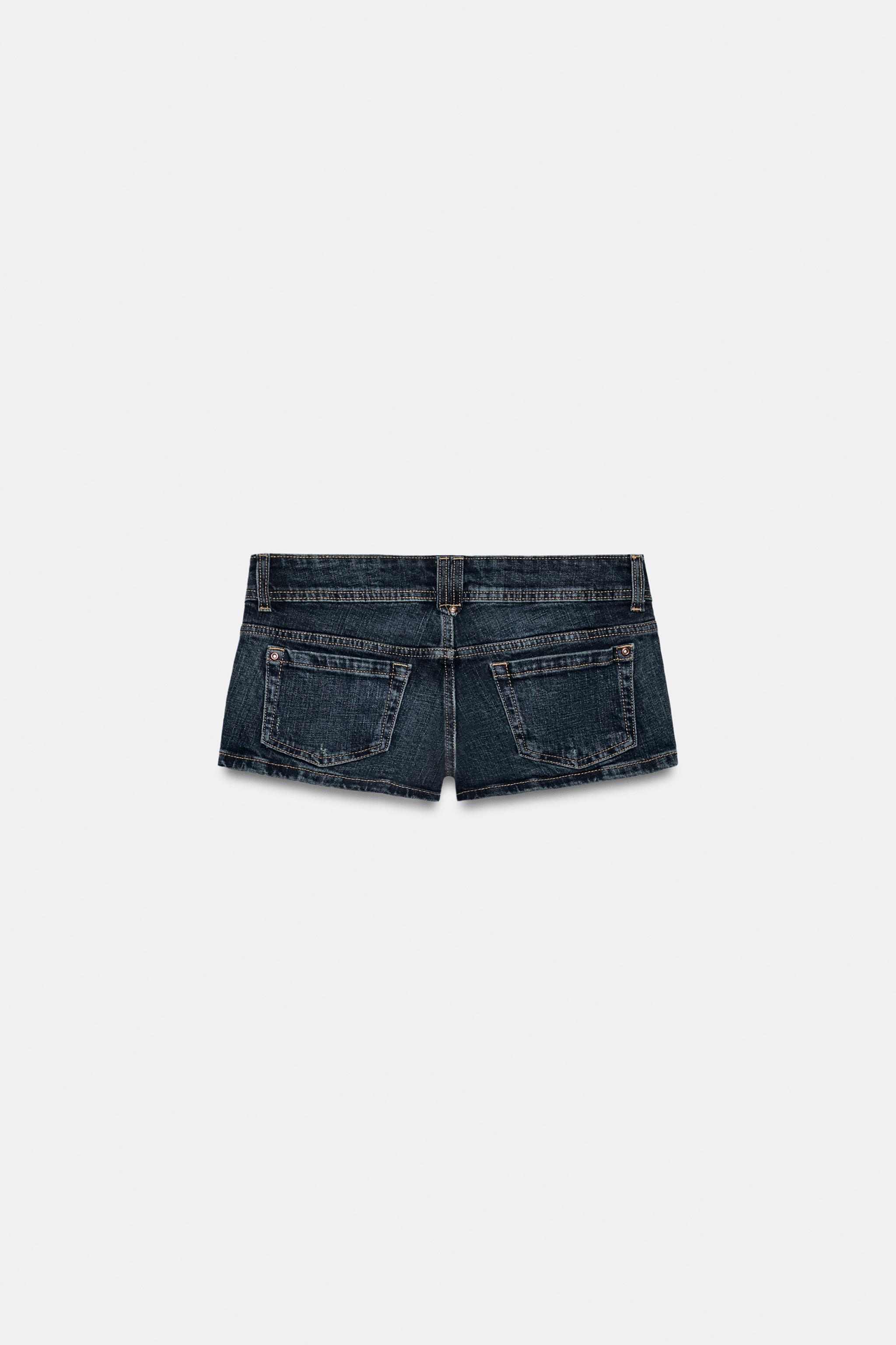 SHORT MINI EN DENIM TRF TAILLE BASSE